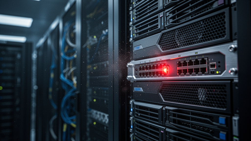 Quais perigos envolvem o firmware desatualizado em switches e storages?